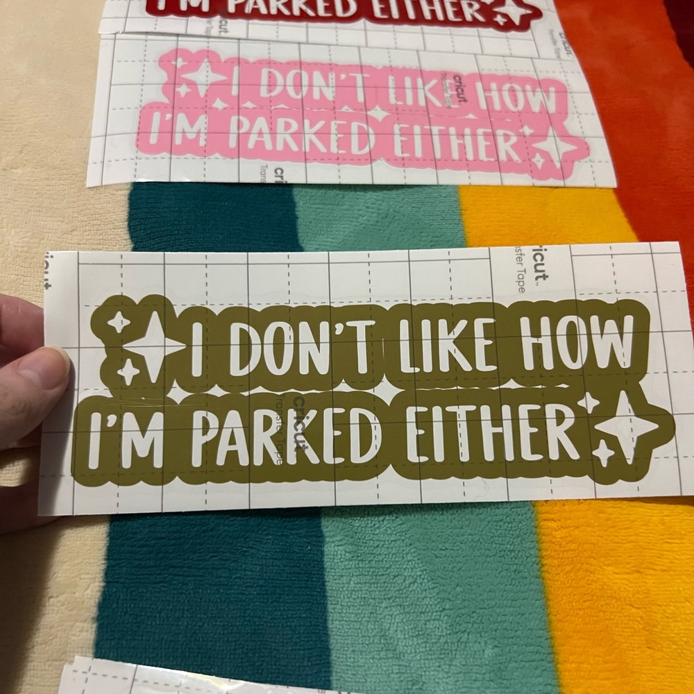 I Don’t Like How I’m Parked Either Vinyl Decal ✨